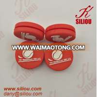 high quality soft colorful embossed logo customized silicone tennis vibration dampener